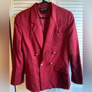 Woman’s red Liz Claiborne blazer